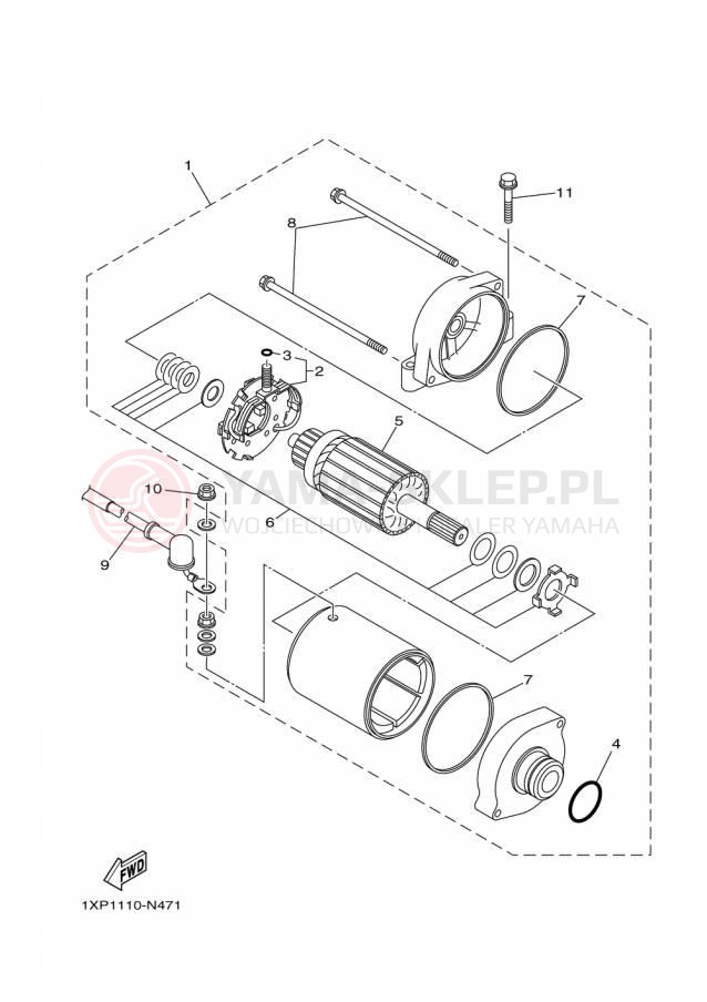 Schemat "rozrusznik" do Yamaha VIKING VI EPS SE YXC700PSFS
