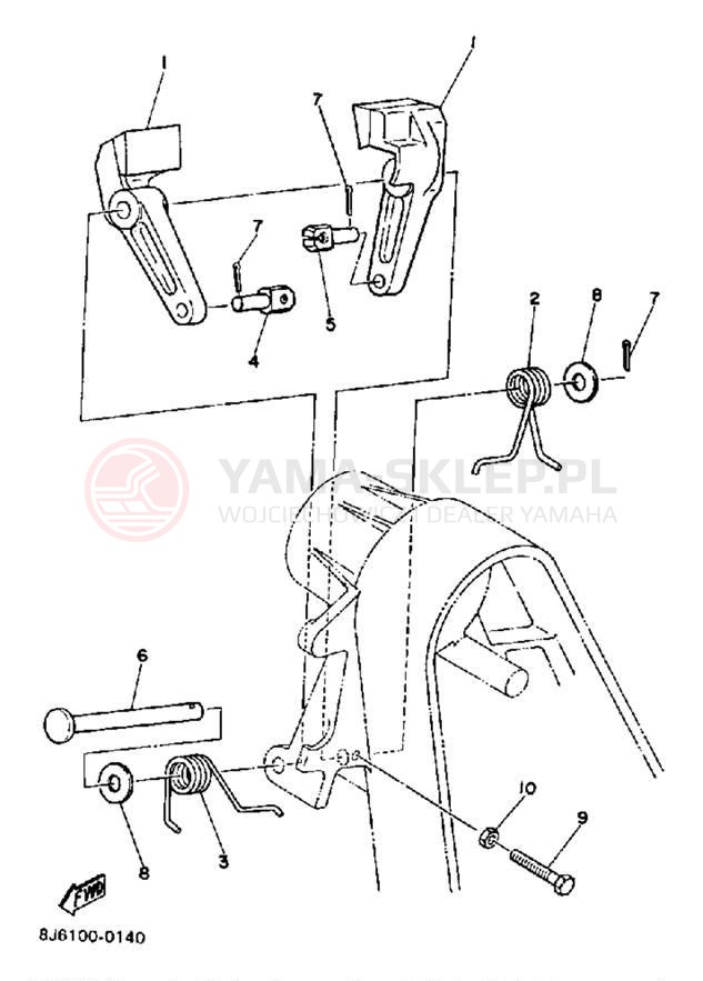 Schemat "hamulec" do Yamaha ET340TL