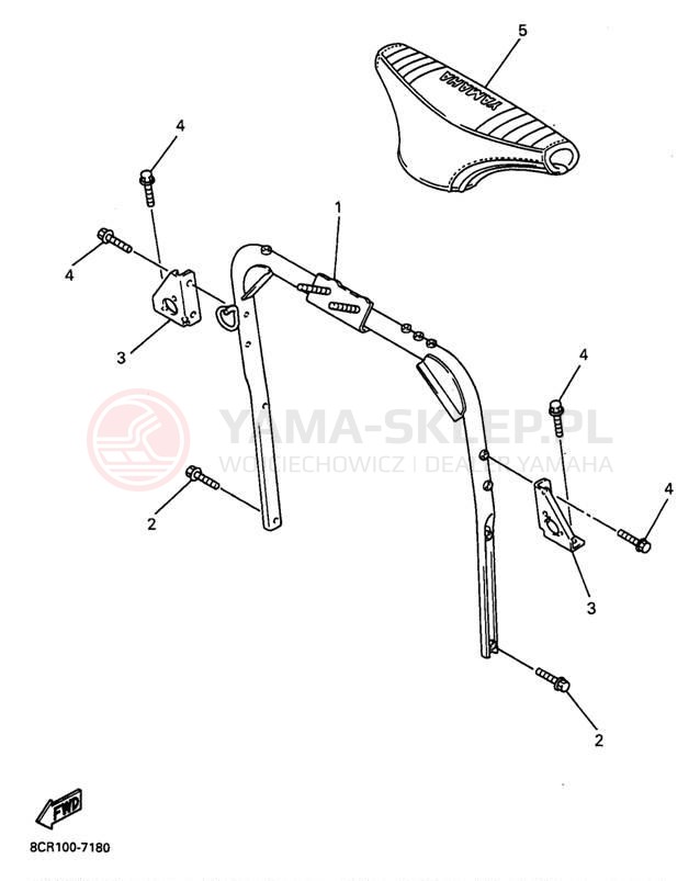 Schemat "STEERING GATE" do Yamaha VMAX 600 XT VX600XTA/VX500XTA