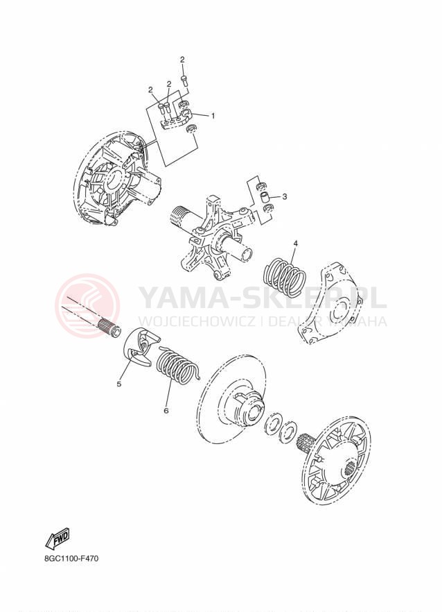 Schemat "DRIVE SETTING" do Yamaha VENTURE MULTI PURPOSE PZ50MPFL