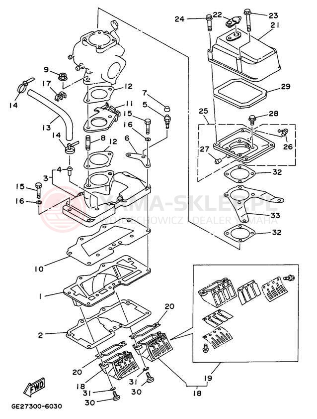 Schemat "Wtrysk paliwa" do Yamaha WAVE RAIDER 700 RA700BV