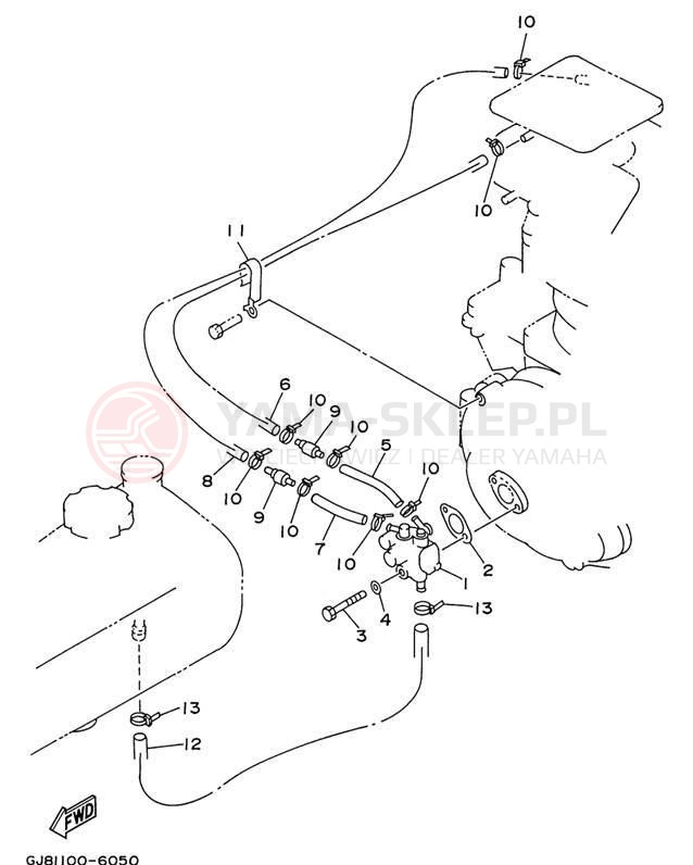 Schemat "Pompa olejowa" do Yamaha WAVE RAIDER 700 RA700BU