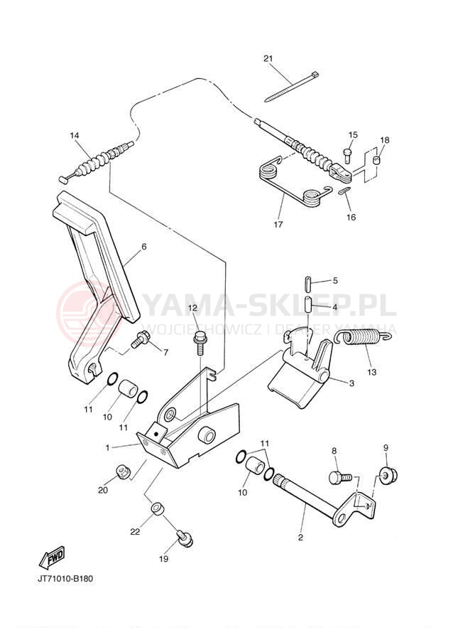 Schemat "ACCELERATOR" do Yamaha PRO HAULER 700 2WD YXP700AVL