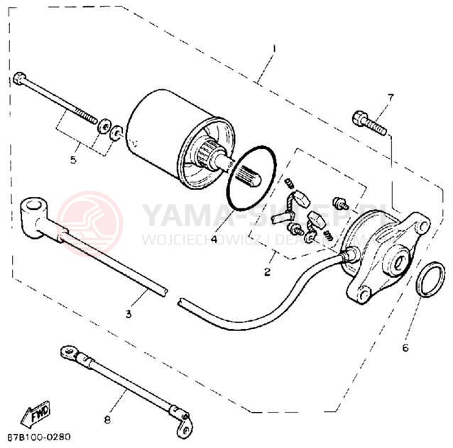 Schemat "rozrusznik" do Yamaha SNOSPORT (ELEC START) SV125EP