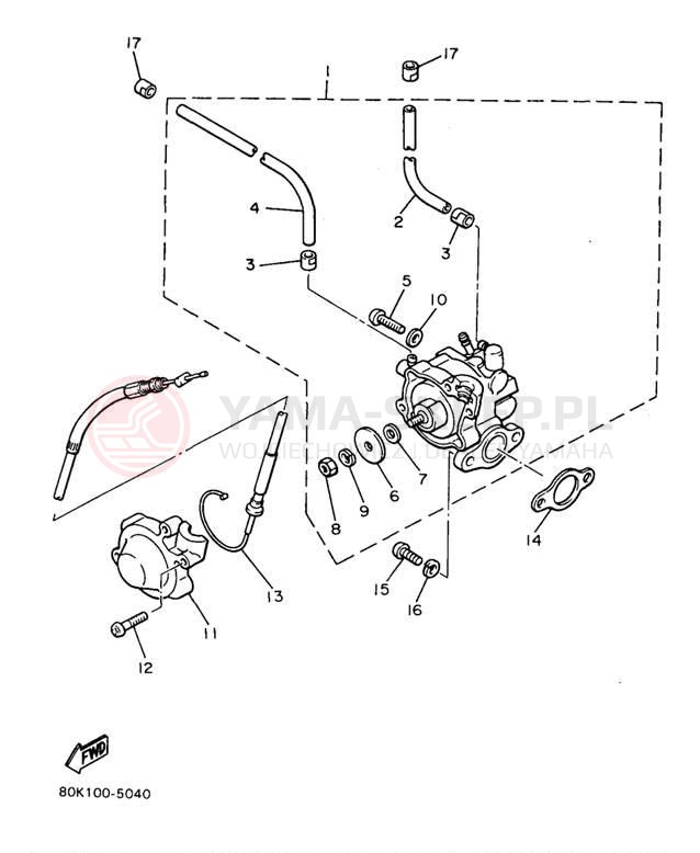 Schemat "Pompa olejowa" do Yamaha VENTURE TR VT480TRA
