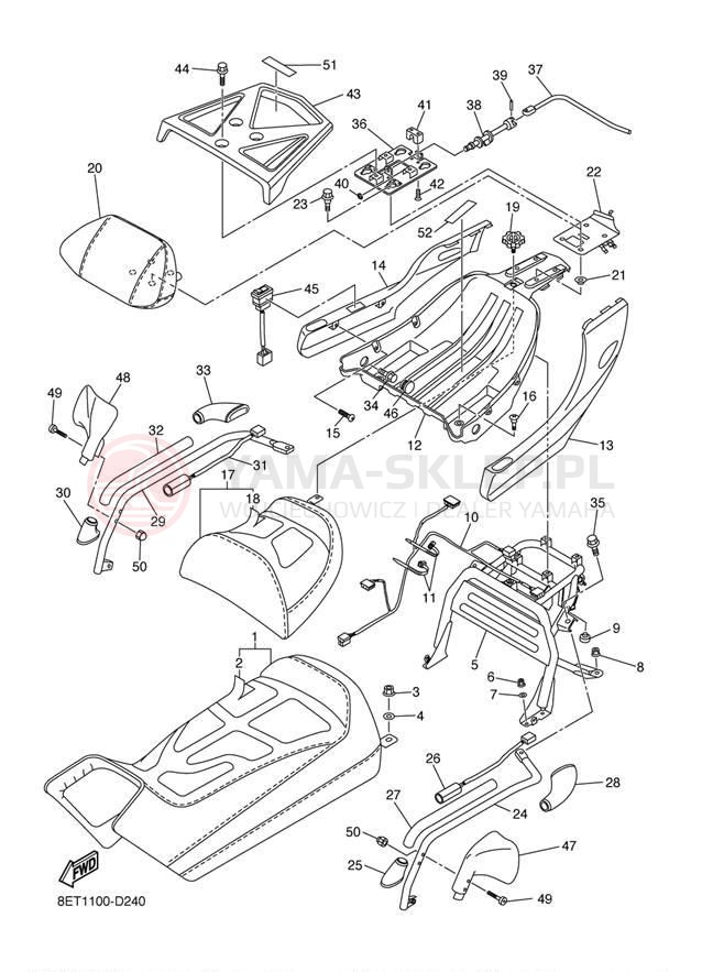 Schemat "siedzenie" do Yamaha RS Venture RST90K