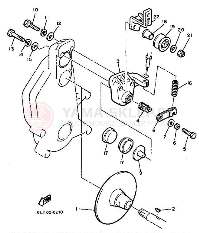 Schemat "hamulec" do Yamaha PHAZER PZ480K