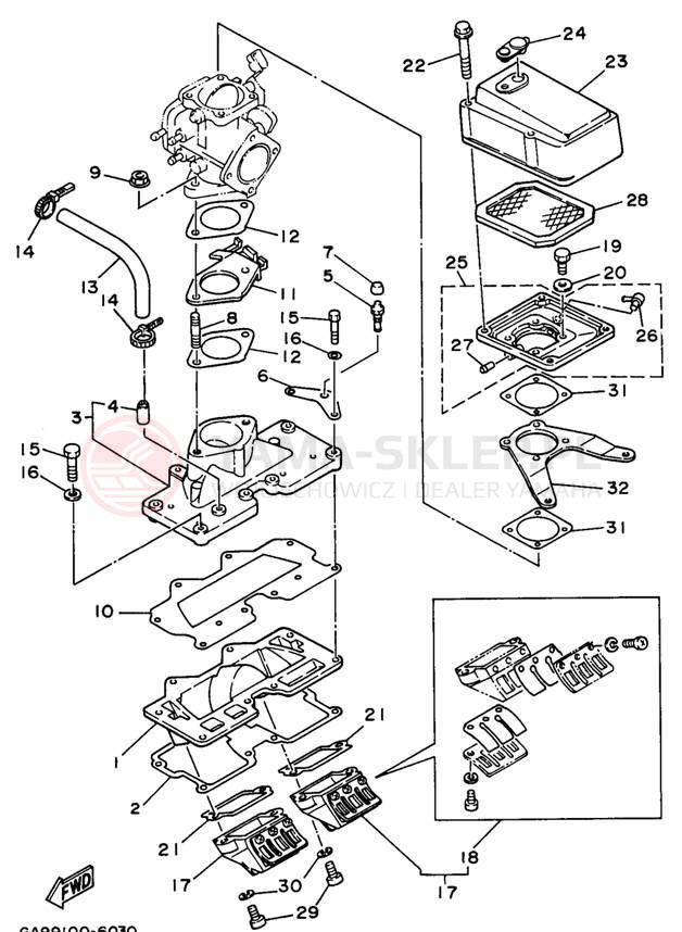 Schemat "Wtrysk paliwa" do Yamaha WAVE RUNNER III WRA650U