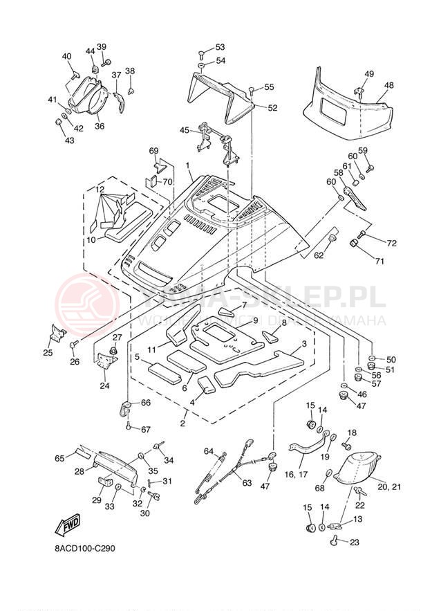 Schemat "Osłony" do Yamaha VK540 III VK540EJ