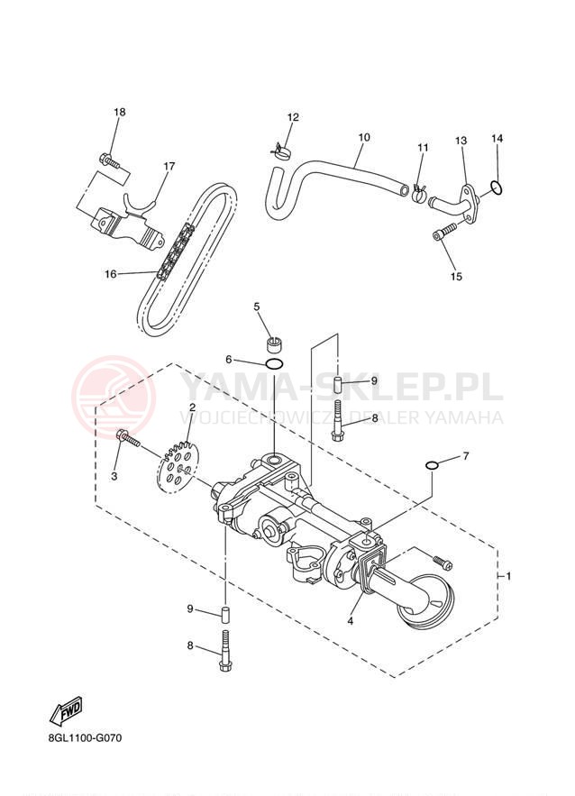 Schemat "Pompa olejowa" do Yamaha FX NYTRO FX10AW