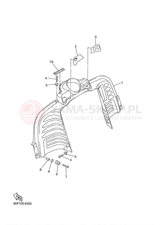 Schemat "INSTRUMENT PANEL" do Yamaha SX500R SX500D