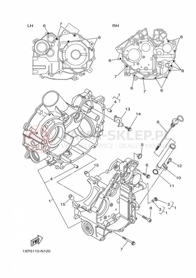 Schemat "Obudowa silnika" do Yamaha VIKING EPS YXM700PFL