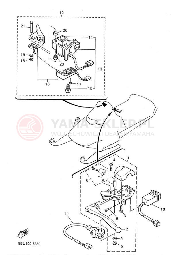 Schemat "układ elektryczny" do Yamaha VMAX-4 800 VX800W