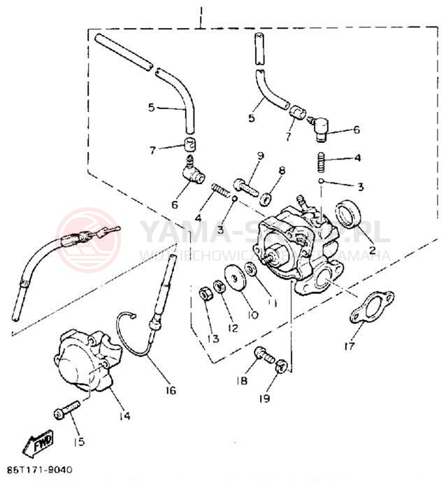 Schemat "Pompa olejowa" do Yamaha ENTICER LTR ET400TRP