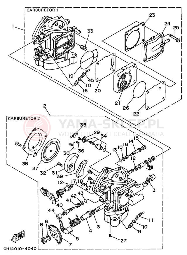Schemat "Gaźnik" do Yamaha WAVE VENTURE WVT700T