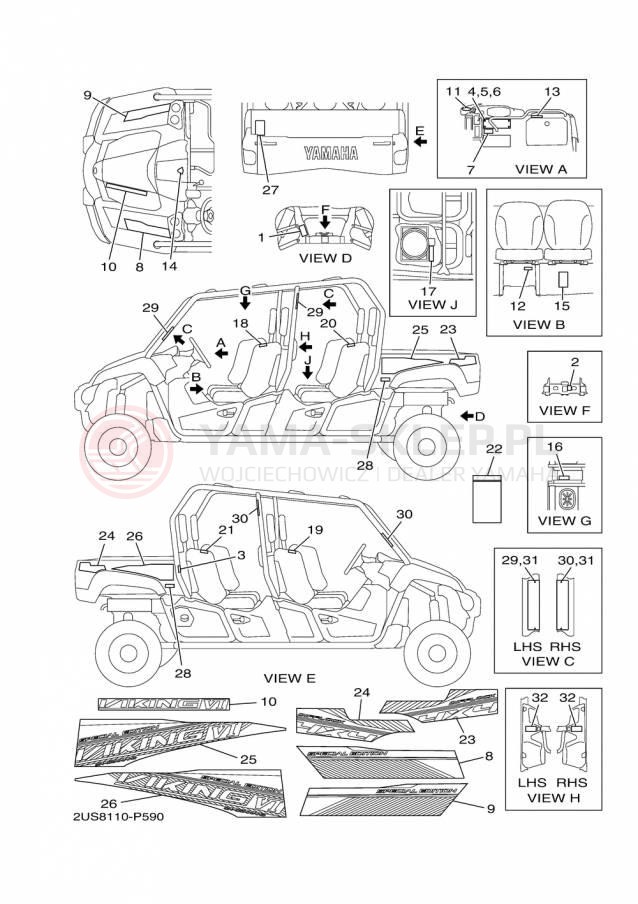 Schemat "naklejki" do Yamaha VIKING VI EPS SE YXC700PSFS