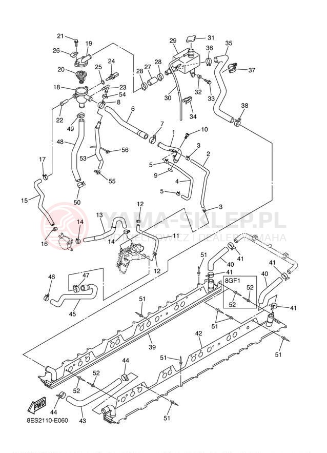 Schemat "Układ chlodzenia" do Yamaha NYTRO RS90NL/RS90L