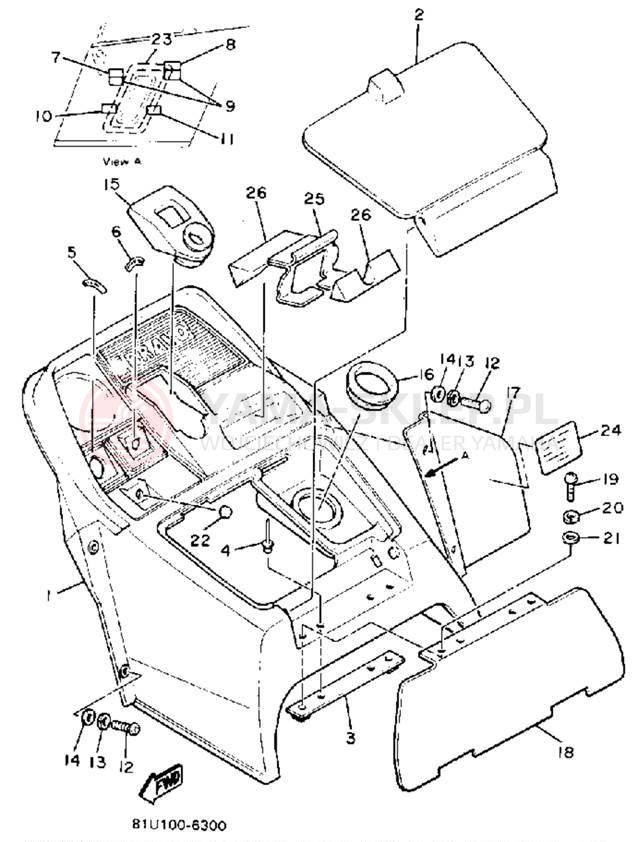 Schemat "INSTRUMENT PANEL" do Yamaha BRAVO LT (LONG TRACK) BR250TR