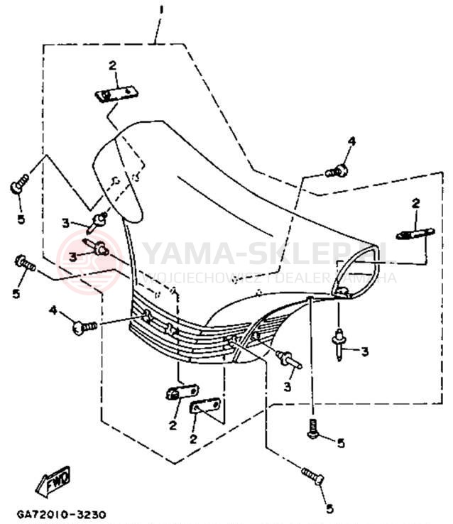 Schemat "Półki zawieszenia" do Yamaha WAVE BLASTER WB700R