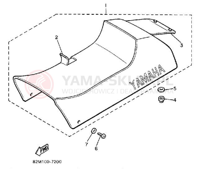 Schemat "siedzenie" do Yamaha EXCITER EX570M