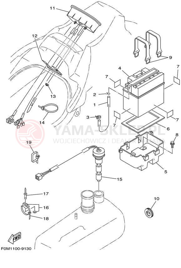 Schemat "układ elektryczny" do Yamaha WAVE RUNNER XL700 XL700X