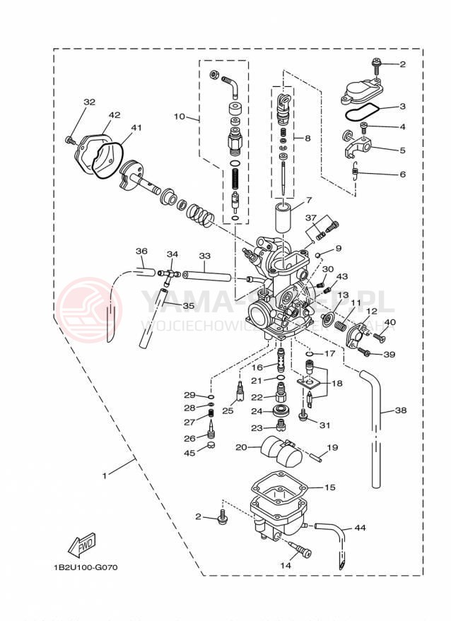 Schemat "Gaźnik" do Yamaha TTR125LE TTR125LEF