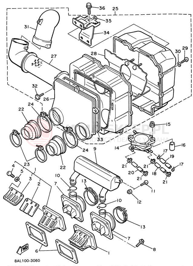 Schemat "Wtrysk paliwa" do Yamaha PHAZER II PZ480W