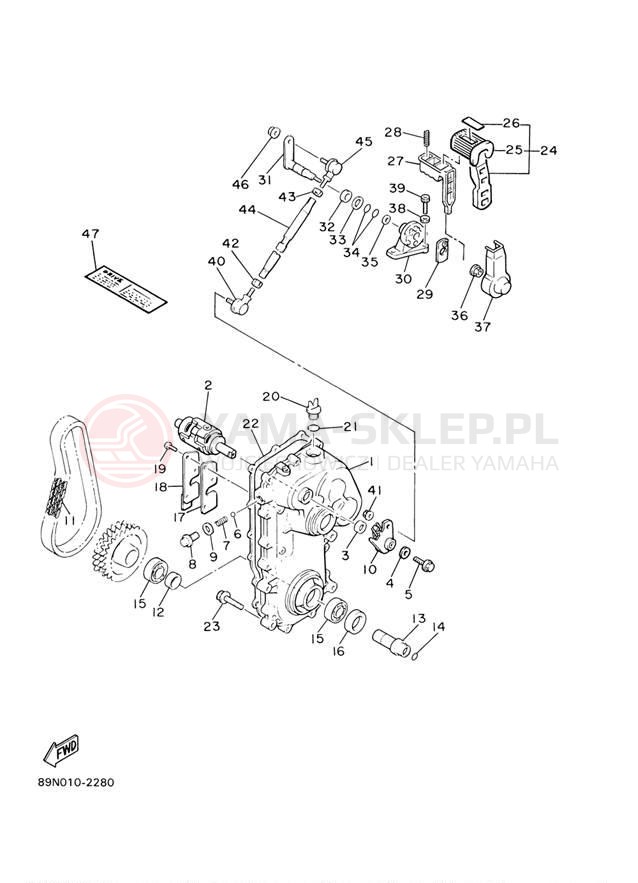 Schemat "Układ napędowy" do Yamaha VK540 III VK540EF
