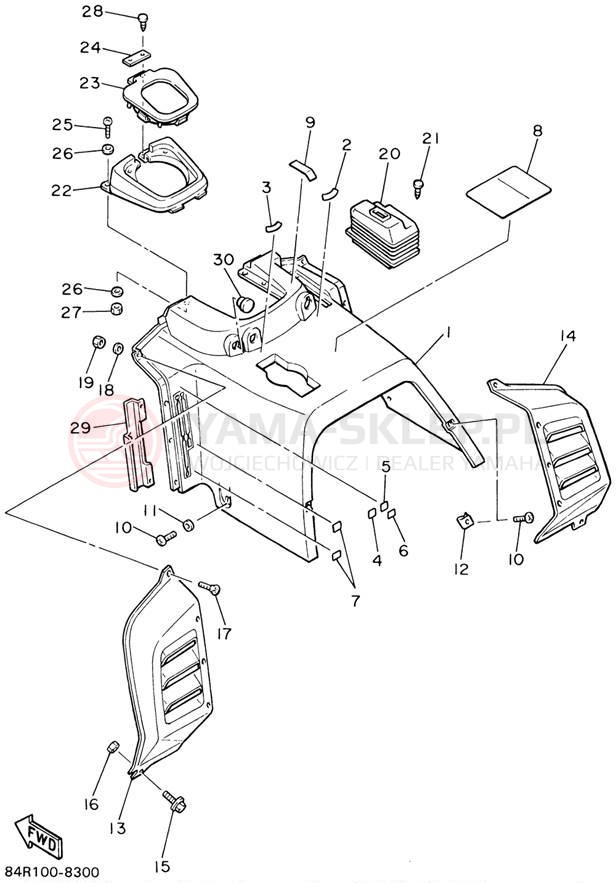 Schemat "INSTRUMENT PANEL" do Yamaha VK540 III VK540ED