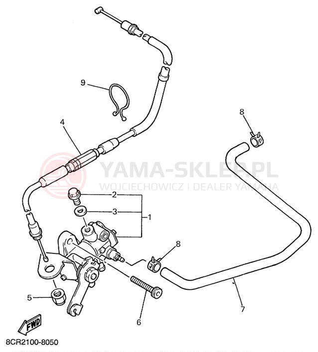 Schemat "Pompa olejowa" do Yamaha VMAX 600 VX600C/VX500C