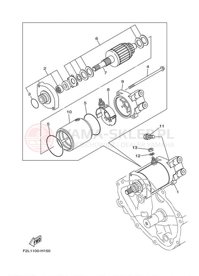 Schemat "rozrusznik" do Yamaha WAVERUNNER VX SPORT VX1100CM