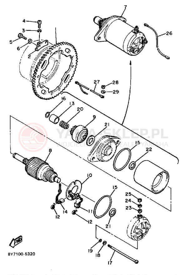 Schemat "rozrusznik" do Yamaha XL-V XL540J