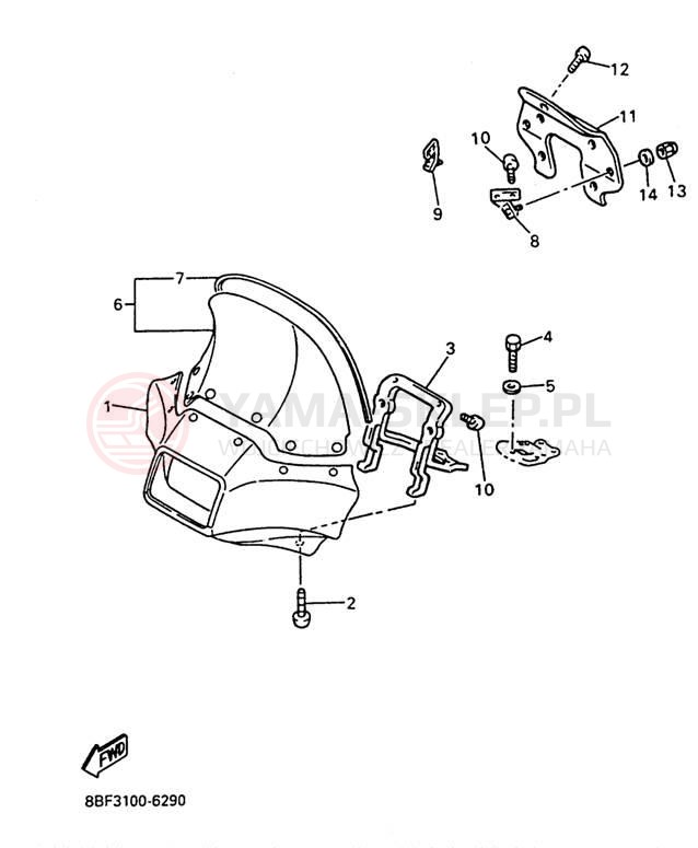 Schemat "Szyba" do Yamaha PHAZER II PZ480W