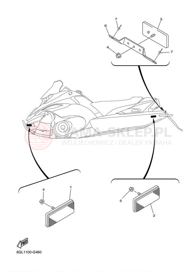 Schemat "układ elektryczny" do Yamaha FXNYTRO XTX FX10XTYL/FX10XTYW