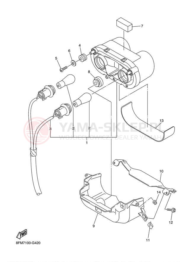 Schemat "lampa tył" do Yamaha RS VENTURE RST90AS