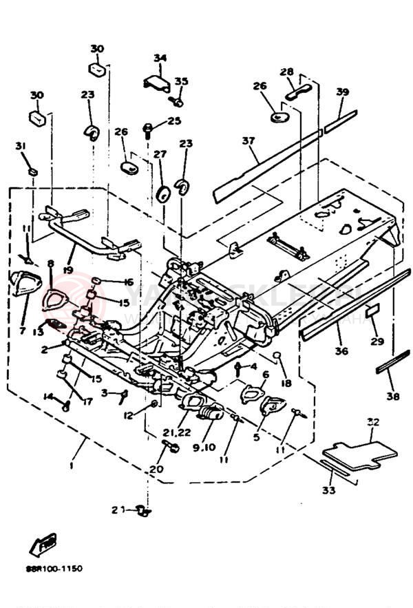 Schemat "rama" do Yamaha EXCITER II EX570R