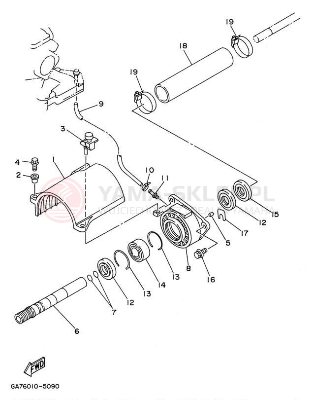 Schemat "JET UNIT" do Yamaha WAVE BLASTER WB700AU