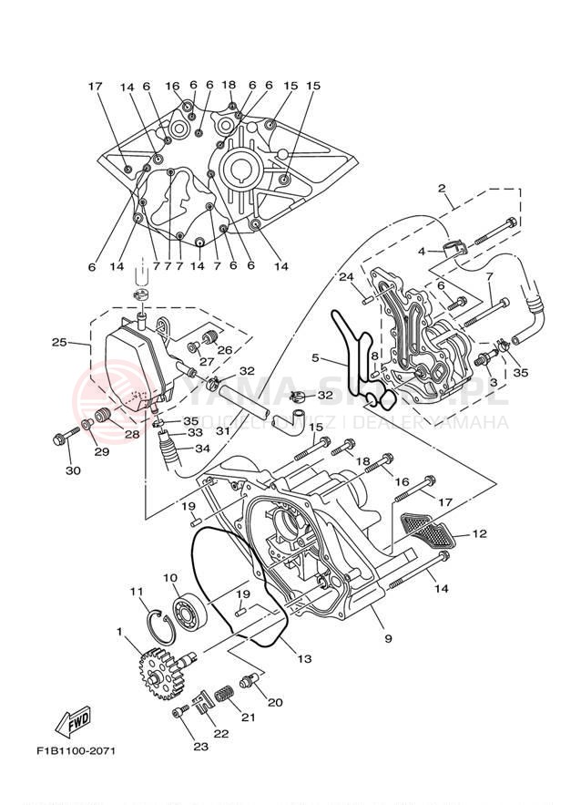 Schemat "Pompa olejowa" do Yamaha FX1000-F