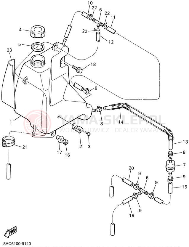 Schemat "Miska olejowa" do Yamaha VK540 III VK540ED