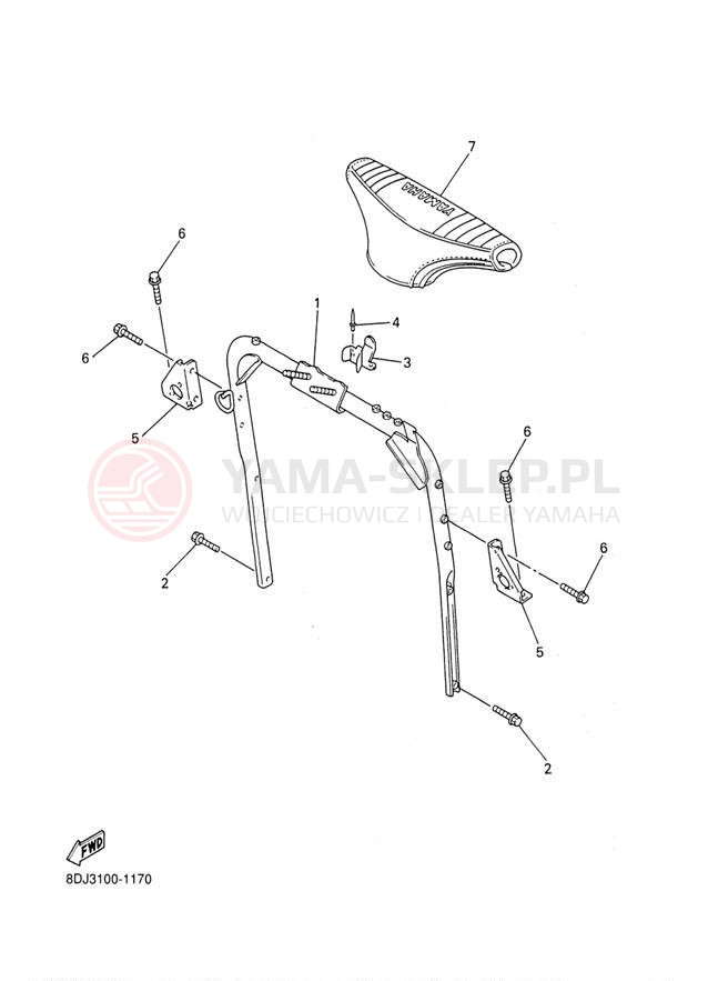 Schemat "STEERING GATE" do Yamaha V-MAX 500 VX500F
