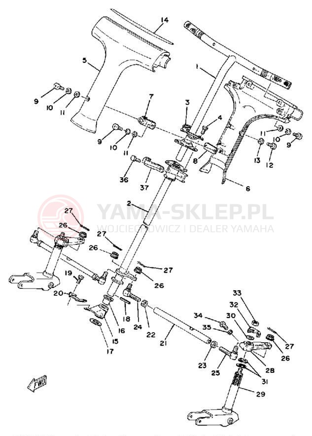 Schemat "Półki zawieszenia" do Yamaha SRX440C
