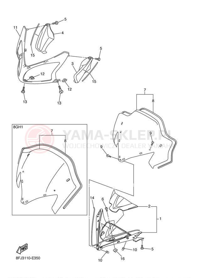 Schemat "Szyba" do Yamaha VECTOR ER RS90RL/RS90NRL