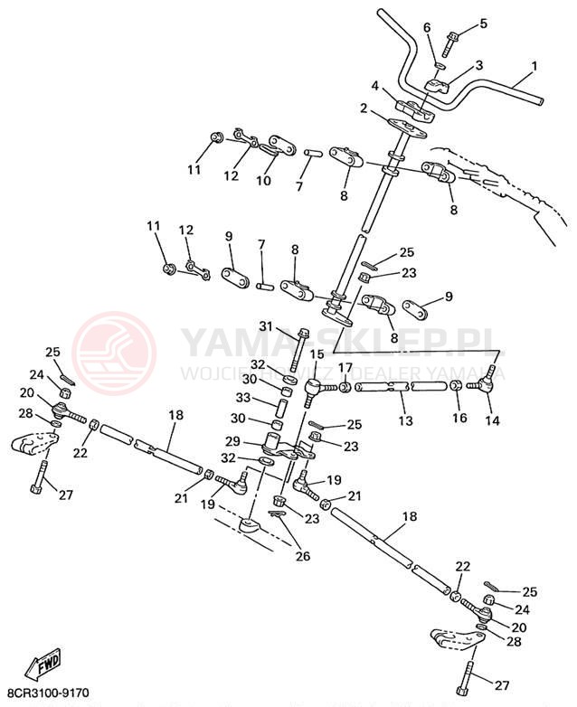 Schemat "Półki zawieszenia" do Yamaha VMAX 500 SX VX500SXBC