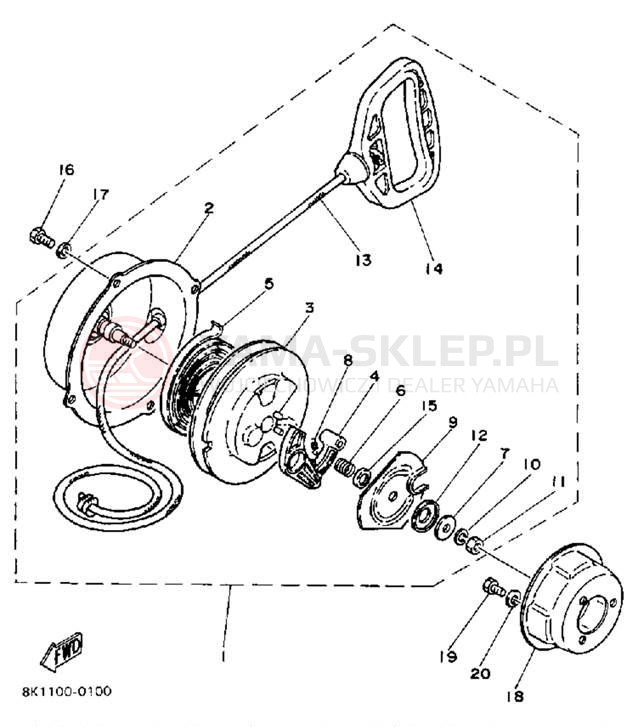 Schemat "rozrusznik" do Yamaha VK540 VK540ER