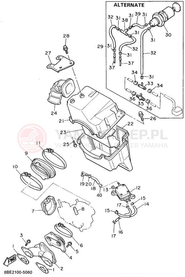 Schemat "Wtrysk paliwa" do Yamaha OVATION LE CS340EV