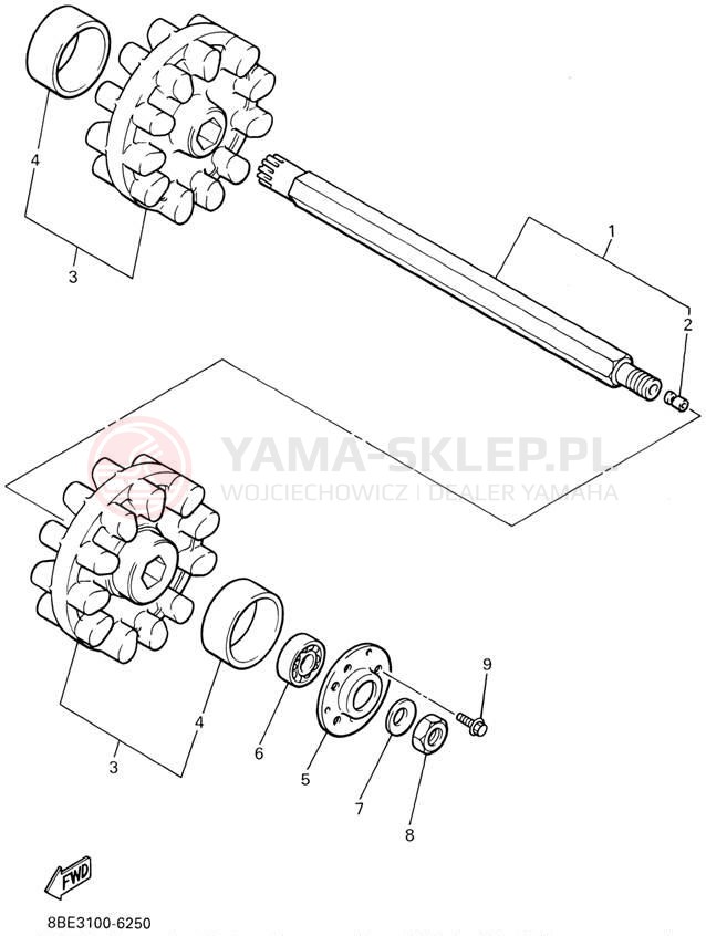 Schemat "Układ napędowy" do Yamaha CS340 CS340ED