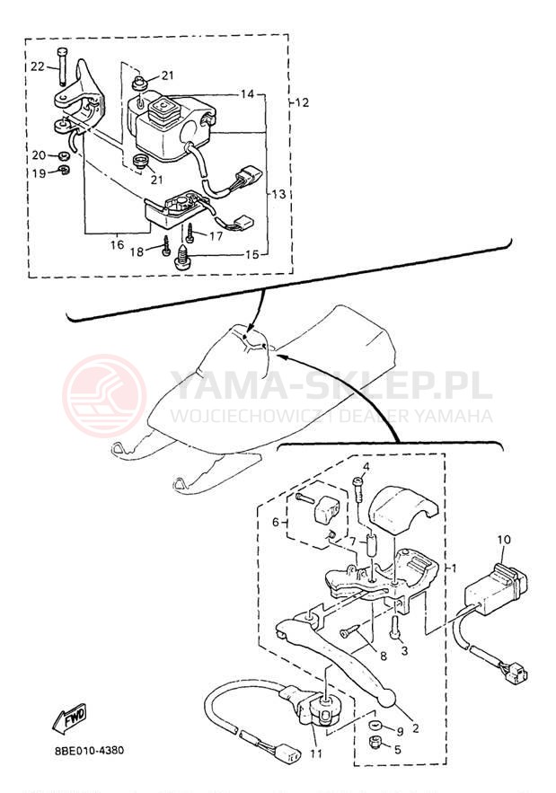 Schemat "Kierownica i osprzęt" do Yamaha PHAZER SS ELECTRIC PZ480EA