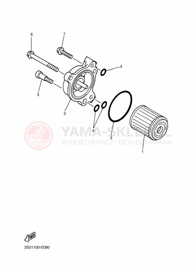 Schemat "Filtr oleju" do Yamaha WR450F WR450FF