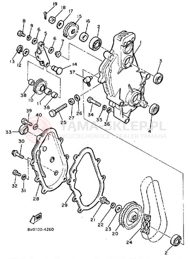 Schemat "Układ napędowy" do Yamaha PHAZER PZ480K