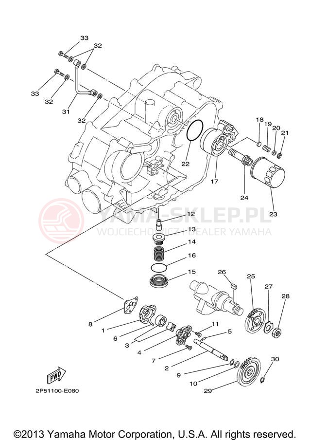 Schemat "Pompa olejowa" do Yamaha RHINO 450 HUNTER YXR45FHX
